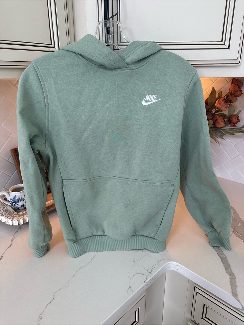 Nike YOUTH SIZE L Sage Green Pullover Hoodie Sweatshirt